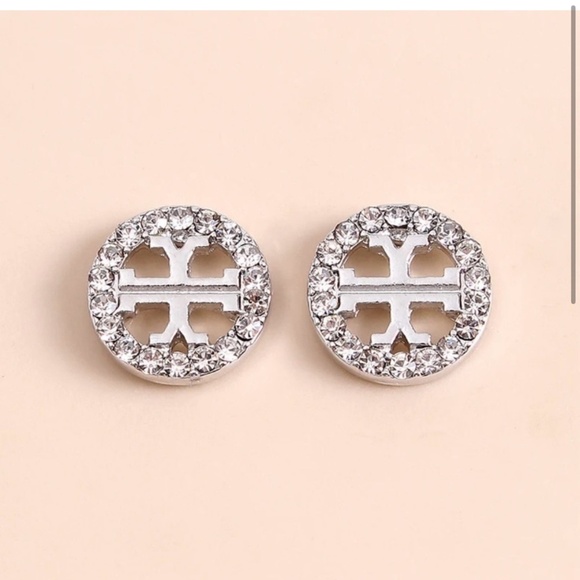 NWT Tory Burch “Inspire” Sliver Plated  Earring Stud  OS - Picture 2 of 3